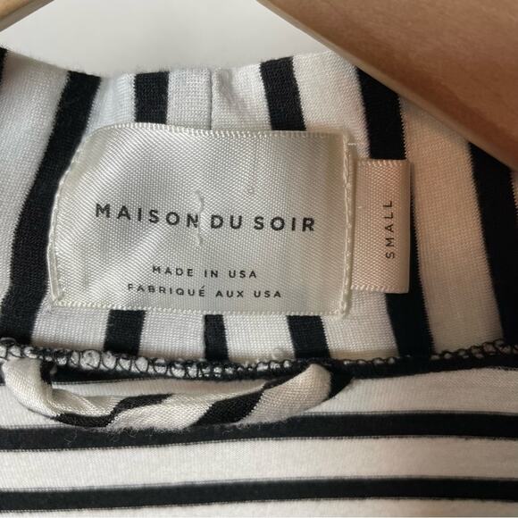 Maison Du Soir Revolve Striped Short Sleeve Duster Robe Swim Cover Small - Picture 5 of 6
